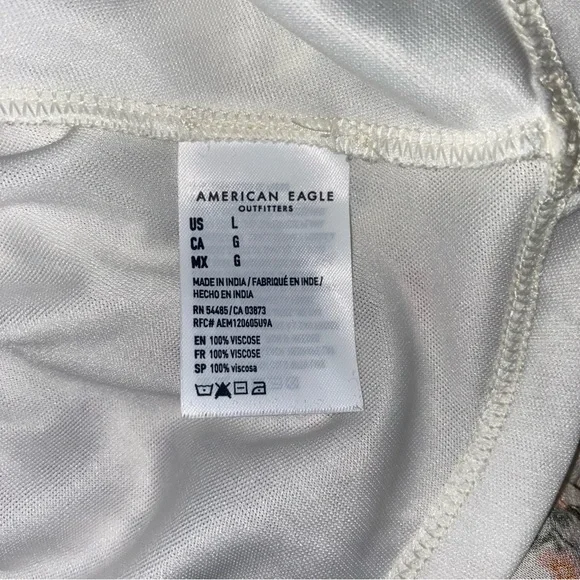 American Eagle Outfitters Floral Long Sleeve Mini Dress Large - Picture 6 of 8